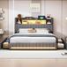 Boxspring Gris 140x200 cm