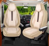 Bremer Sitzbezüge Carado Premium Camper stoelhoezen voor Carado Pro CV WDS4 in Beige (2 losse stoelen)