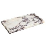 FutureStone 100% Natuurlijke Luxe Calaccata Altviool Marmer Kleine Handdoek Tray Houder Organizer, Make-up Badkamer Houder