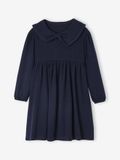 Vertbaudet Jurk met fantasie kraag van gebreide tricot voor meisjes marineblauw