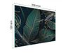 TMK ArtDeko Glas Beschermplaat 70x52cm Bladmotief Groen/Wit