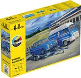 Heller Modelbouwpakket Auto - 52328 Renault Gordini Racing Set - Busje - Auto - Aanhanger - Starter Kit Plastic - 1:24 - Modelbouw