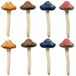 Champignons de jardin Céramique peint à la main 8 pièces Pour extérieur