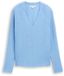 Tom Tailor - Gebreide trui met V-hals - Maat S - light fjord blue