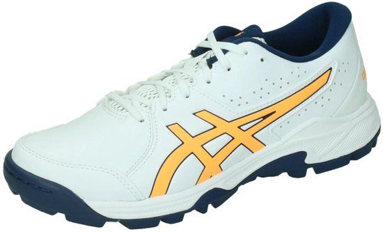 Asics Gel Peak Junior Unisex Wit Oranje Hockey Schoenen