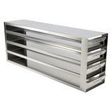 Cryomaster 4-6220 roestvrij staal korte kastinzet voor 16 Kryoboxen capaciteit, 569 mm x 140 mm x 231 mm, zilver