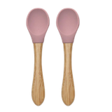 Lorelli Lepels Silicone Bamboo Naturel Deep Pink 2-pack