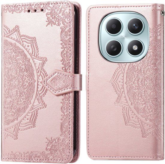 imoshion Mandala Bookcase - Geschikt voor Xiaomi Redmi Note 15 (4G) - Rose Gold