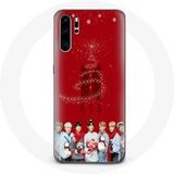 Maniacase Hoesje voor Huawei P30 Pro BTS Bangtan Boys Rode Achtergrond Kerstcadeau 2023