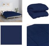 vidaXL Verzwaringsdeken 200x225 cm 9 kg Katoen Blauw