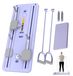 Fitnessboard - Planche à pompes pliable et entraîneur abdominal - Multifonctionnel - Entraînement du tronc - Usage domestique - Violet