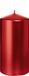 Wiedemann bougie cylindrique/bougie pilier - rouge métallisé - 12 x 6 cm - 33 heures de combustion