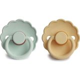 Frigg Sucette En Silicone 6-18M Sea Foam Daffodil Gray 2 Unités