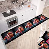 PETTI Artigiani Italiani - Keukentapijt, loper voor keuken, antislip en wasbaar, 52 x 240 cm, design bessen, 100% Made in Italy