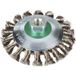 Rhodius EKBZ, 8 stuks brosse kegelborstel 115 x 15 x 20 x M14 mm, geklopt, Topline, Made in Germany, voor roestvrij staal, staal EKBZ 353093