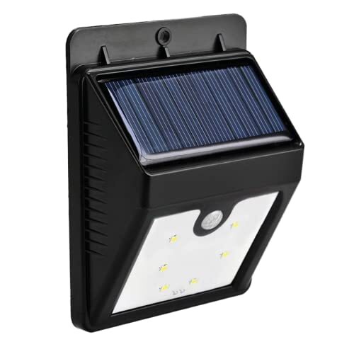 EURO MARKETING MANUFACTURING LED-licht met sensor en zonnepaneel, zwart, eenheidsmaat