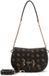 GUESS Carrie Logo Flap Shoulder Bag Espresso Logo donkerbruin