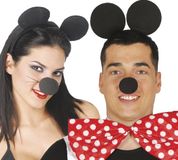 Merkloos Fiestas Guirca Verkleed neus muis - fopneus - zwart