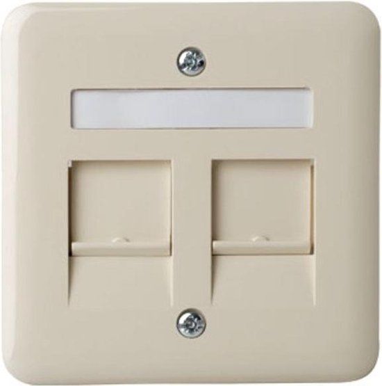 Peha centraalplaat voor modulair jack 2V creme