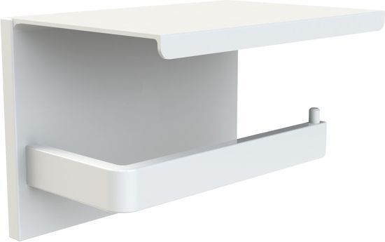 Allibert New Game wc-papierhouder in mat wit gelakt aluminium