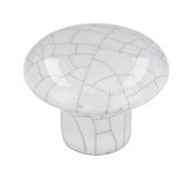 SIRO Vintage meubelknop rond SP1 keramiek wit/grijs craquelé Ø 32 mm 1 stuk