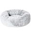 Dehner Favoriete Tender, knuffelbed, hondenbed/kattenbed, onderhoudsvriendelijk/hygiënisch, ca. Ø 49 cm (binnenzijde: ca. 32 cm), hoogte 15 cm, maat S, polyester, grijs