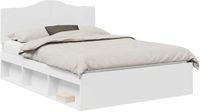 vidaXL Bedframe met hoofdeinde Wit 140 x 200 cm Massief grenenhout