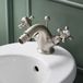 Hudson Reed Elizabeth - Mélangeur bidet rétro - Commandes en croisillon - Nickel brossé
