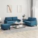 Maison Exclusive ensemble de canapé 3 pièces avec coussins, velours bleu