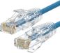 WP Rack Câble Ethernet Cat.6A U/UTP, mince, 0,5 mètre, bleu