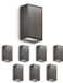 Calex Birindisi Solar Wandlamp - Warm Wit up & down Licht - op zonne-energie - Draadloos - Waterdicht - Zwart - 8-Pack