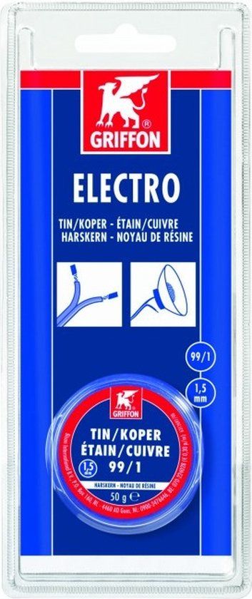 Griffon Electro Draadsoldeer Tin/Koper 99/1 Harskern | Ø 1.5 mm | 50 g