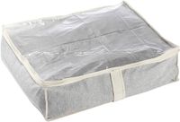 MSV Opberghoes voor Dekbedden en Kussens - Grijs en Beige - 65x55x20 cm