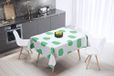 Bonamaison Tafelkleed, Anti-Mold, Sneldrogend, Waterdicht, 100% Polyester Tafellaken, Petroleum Groen, Wit, 140 x 140 Cm