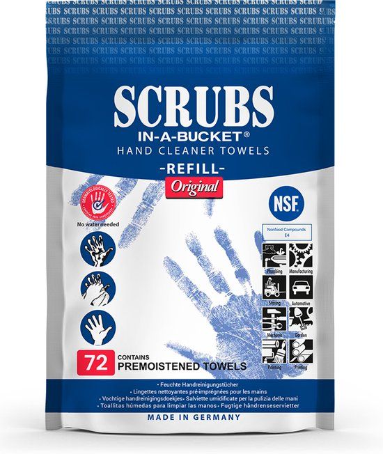Scrubs ITW Industrial Solutions Scrubs Refill Handreinigingsdoekjes voor emmer met 72 doeken