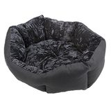 Ferplast Domino 50 Deluxe hondenbed van katoen, 50 x 40 x 18 cm, zwart
