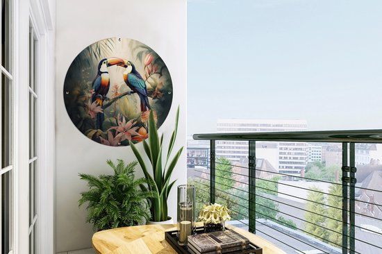 GreatGardenPosters Tuincirkel Toekan - 60x60 cm - Ronde Tuinposter - Buiten