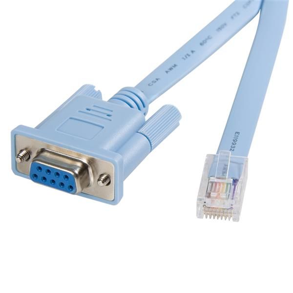 StarTech.com 1,8 m RJ45 naar DB9 Cisco consolebeheerrouterkabel M/F - Blauw