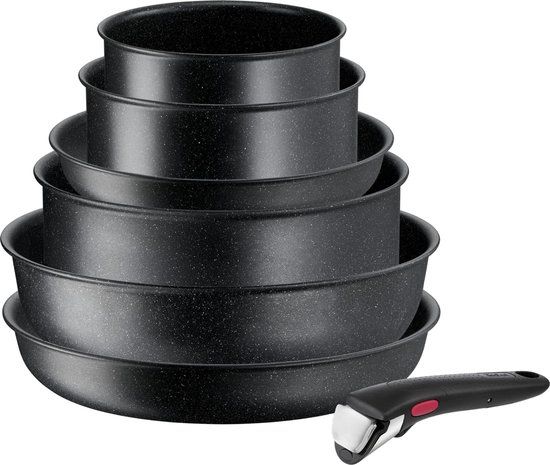 Tefal Ingenio L3998702 Pannenset - 7-delig - Zwart