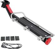 Markenlos Bol Fietsbagagedrager, snelsluiting, lichtgewicht bagagedrager achter, universele belasting van 9 kg, geschikt voor de meeste mountainbikes met reflecterende elastische bagageband