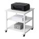 Merkloos / Sans marque Relaxdays Printertafel - op wieltjes - 53 x 50 x 50 cm - wit