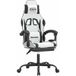 Maison Exclusive - Chaise de jeu pivotante et repose-pied blanc et noir similicuir