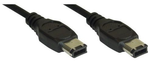 Inline FireWire Kabel M-M 1m - Zwart