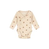 A Tiny Story katoenen romper met print - beige