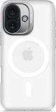 DECODED Clear Frosted Coque Adapté pour iPhone 16 – Anti-jaunissement - 100% Matériau Recyclé – Adapté pour MagSafe – Coque Transparente – Blanc