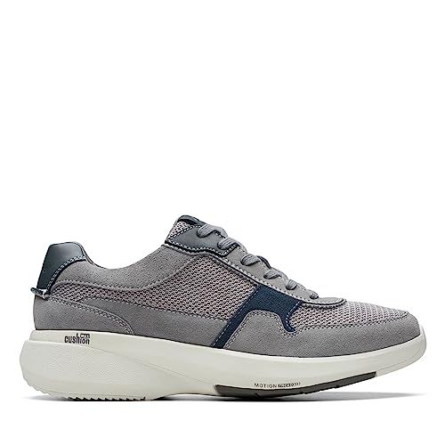 Clarks Lehman Race Sneaker Heren Donkergrijs Combi 44 EU