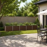 vidaXL Verhoogde Tuinbak Zwart Walnoot 400 x 40 x 55 cm