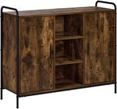 vidaXL Dressoir Gerookt eiken 97 x 33 x 81 cm Bewerkt hout
