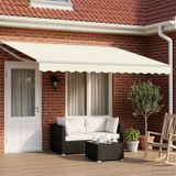vidaXL Parasol extérieur électrique extensible crème 4 x 3 m