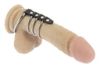 Rimba Penisartikelen met metalen ringen Zwart One Size